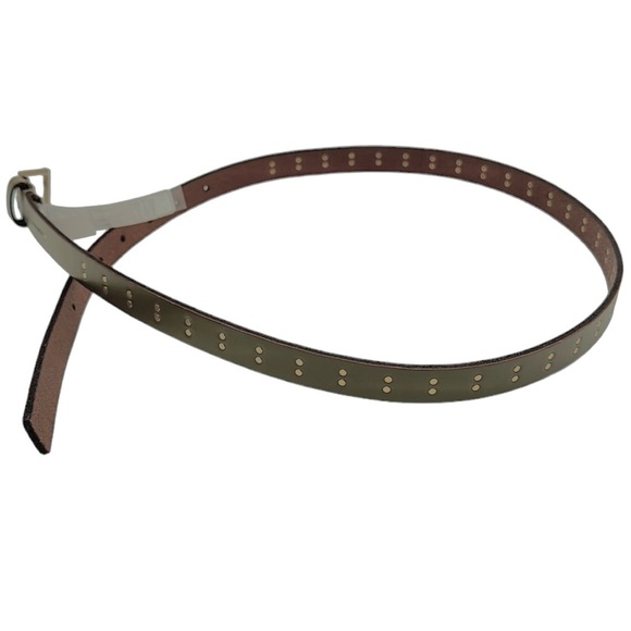 AllSaints 18mm Pindot Stud Leather Belt Size Medium - Picture 6 of 11